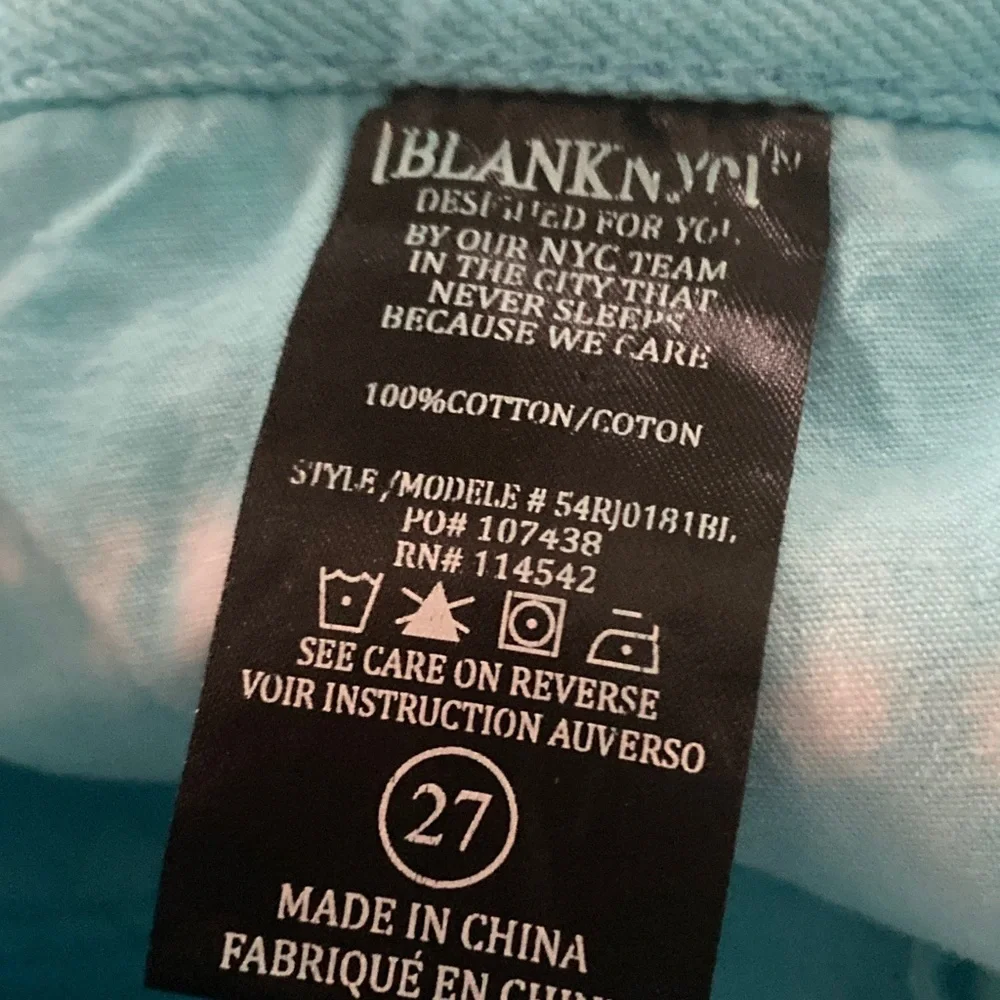BLANK NYC women’s 27 tie dyed denim skirt blue white five pocket mini A-line